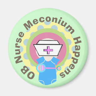 OB Zurse Gifts "Meconium Happens" Magneet