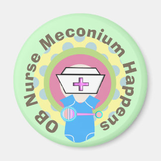OB Zurse Gifts "Meconium Happens" Magneet