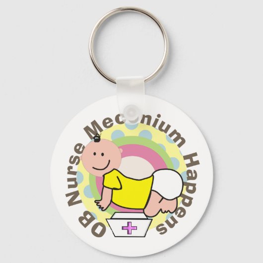 OB Zurse Gifts "Meconium Happens" Sleutelhanger (Voorkant)