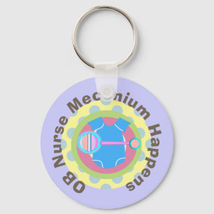 OB Zurse Gifts "Meconium Happens" Sleutelhanger