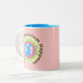 OB Zurse Gifts "Meconium Happens" Tweekleurige Koffiemok (Voorkant links)