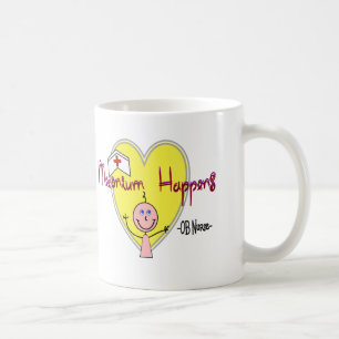 OB Zuster "Meconium Happens" Hilarious Koffiemok