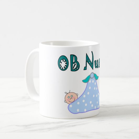 OB Zuurcadeautjes, Baby in gebak-Schattig Koffiemok (Voorkant links)