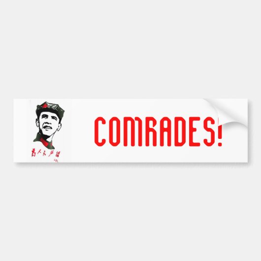 Oba Mao Comrades Bumpersticker (Voorkant)