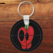 OBA-sleutelhanger, logo van de rode schedel van de Sleutelhanger (Voorkant)