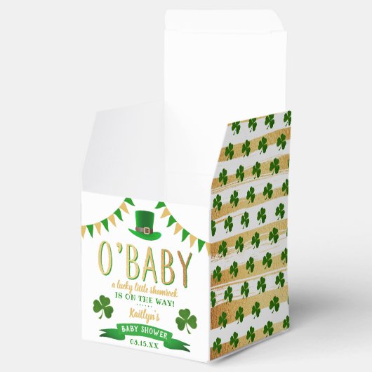 O'Baby St. Patrick's Day Baby shower Bedankdoosjes (Geopend)