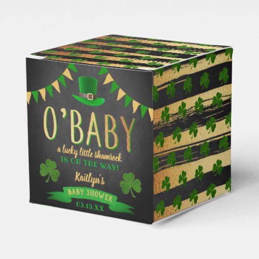 O'Baby St. Patrick's Day Baby shower Bedankdoosjes (Voorkant Zijde)