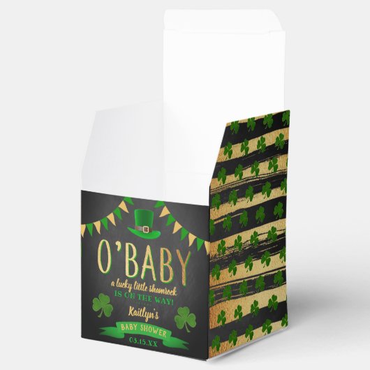 O'Baby St. Patrick's Day Baby shower Bedankdoosjes (Geopend)
