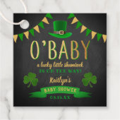 O'Baby St. Patrick's Day Baby shower Bedankjes Labels (Voorkant)
