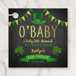 O'Baby St. Patrick's Day Baby shower Bedankjes Labels