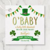 O'Baby St. Patrick's Day Baby shower Bedankjes Labels (Voorkant)