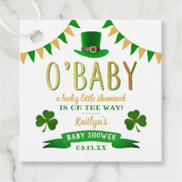 O'Baby St. Patrick's Day Baby shower Bedankjes Labels