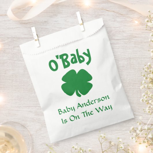 O'Baby St Patrick's Day Baby shower Bedankzakje (Geknipt)