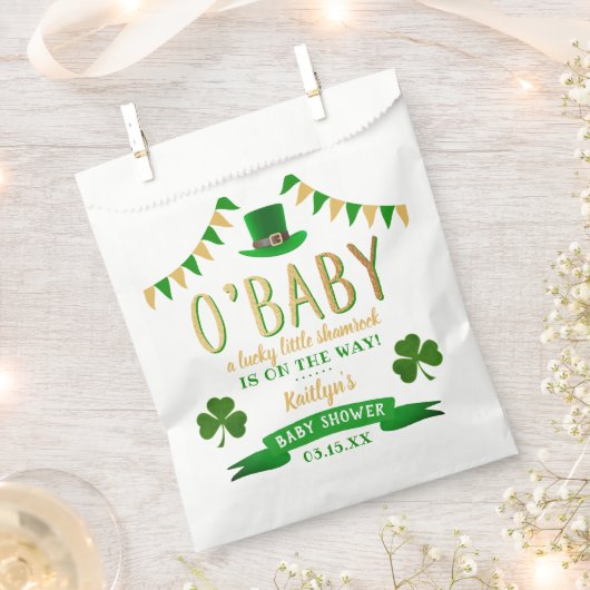 O'Baby St. Patrick's Day Baby shower Bedankzakje (Geknipt)