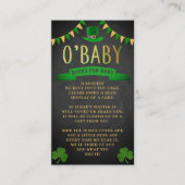 O'Baby St. Patrick's Day Baby shower Book Request Informatiekaartje (Voorkant)