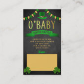 O'Baby St. Patrick's Day Baby shower Diaper Raffle Informatiekaartje (Voorkant)