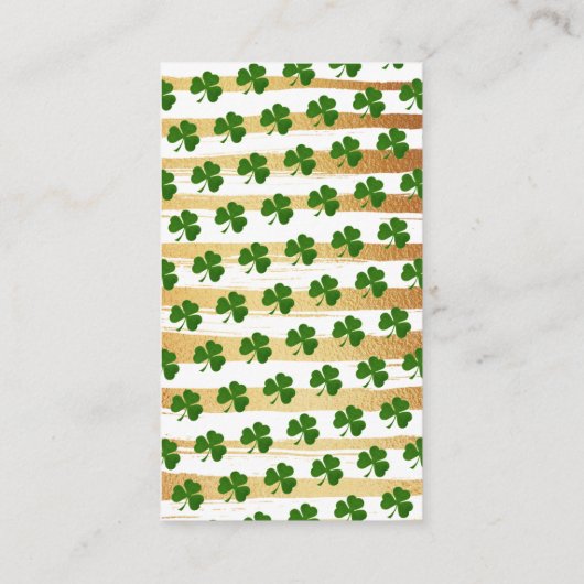 O'Baby St. Patrick's Day Baby shower Diaper Raffle Informatiekaartje (Achterkant)