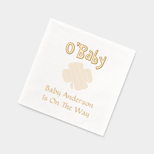 O'Baby St Patrick's Day Baby shower Folie Servetten (Links)