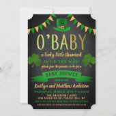 O'Baby St. Patrick's Day Baby Shower Invitations Kaart (Voorkant)