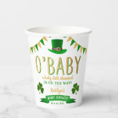 O'Baby St. Patrick's Day Baby shower Papieren Bekers (Voorkant)