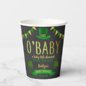 O'Baby St. Patrick's Day Baby shower Papieren Bekers (Achterkant)