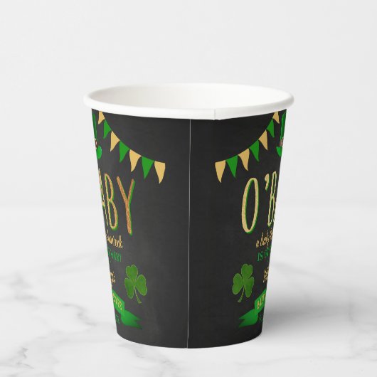O'Baby St. Patrick's Day Baby shower Papieren Bekers (Rechts)