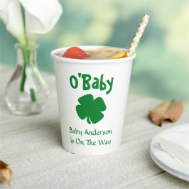 O'Baby St Patrick's Day Baby shower Papieren Bekers