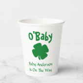 O'Baby St Patrick's Day Baby shower Papieren Bekers (Voorkant)