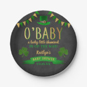 O'Baby St. Patrick's Day Baby shower Papieren Bordje (Voorkant)