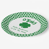 O'Baby St Patrick's Day Baby shower Papieren Bordje (Gekanteld)