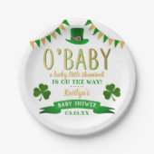 O'Baby St. Patrick's Day Baby shower Papieren Bordje (Voorkant)