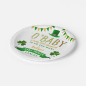 O'Baby St. Patrick's Day Baby shower Papieren Bordje (Gekanteld)