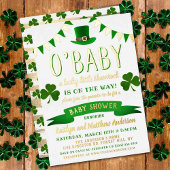 O'Baby St. Patrick's Day Baby shower Real Folie Uitnodiging