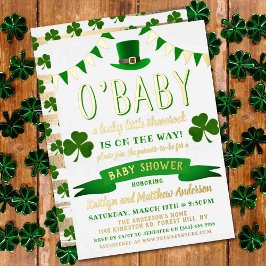 O'Baby St. Patrick's Day Baby shower Real Folie Uitnodiging