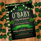 O'Baby St. Patrick's Day Baby shower Real Folie Uitnodiging