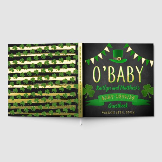 O'Baby St. Patrick's Day Baby shower Real Gastenboek (Volledig)