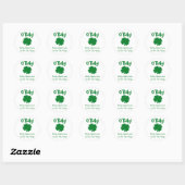 O'Baby St Patrick's Day Baby shower Ronde Sticker (Vel)