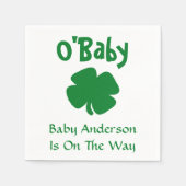O'Baby St Patrick's Day Baby shower Servet (Voorkant)
