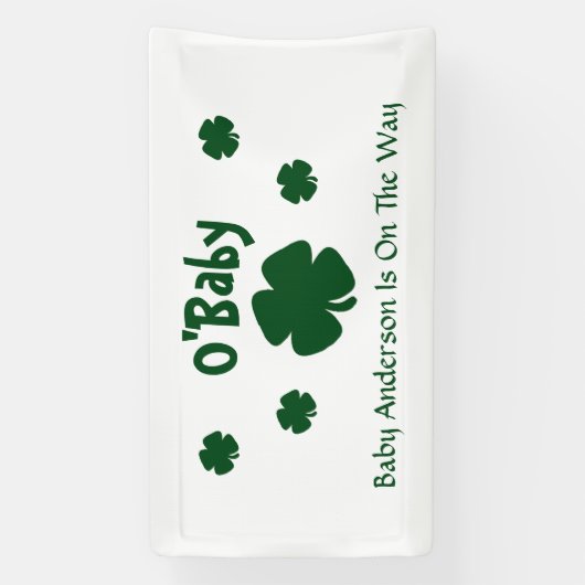 O'Baby St Patrick's Day Baby shower Spandoek (Verticaal)