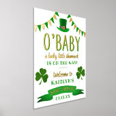 O'Baby St. Patrick's Day Baby shower Welkom Folie Afdrukken (Laagn)