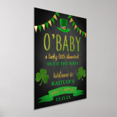 O'Baby St. Patrick's Day Baby shower Welkom Folie Afdrukken (Laagn)