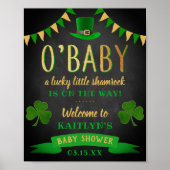 O'Baby St. Patrick's Day Baby shower Welkom Poster (Voorkant)