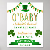 O'Baby St. Patrick's Day Baby shower Welkom Poster (Voorkant)