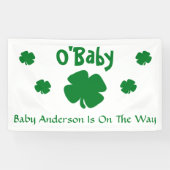 O'Baby St. Patrick's Day babyfeest Spandoek (Horizontaal)