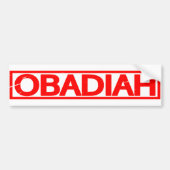 Obadiah Stamp Bumpersticker (Voorkant)