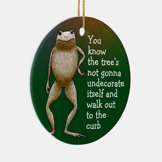 Obadiah Toad Tree Keramisch Ornament (Rechts)