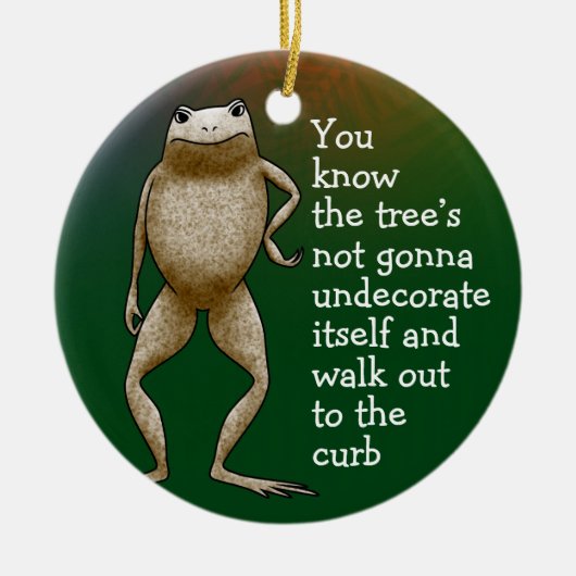 Obadiah Toad Tree Keramisch Ornament (Voorkant)