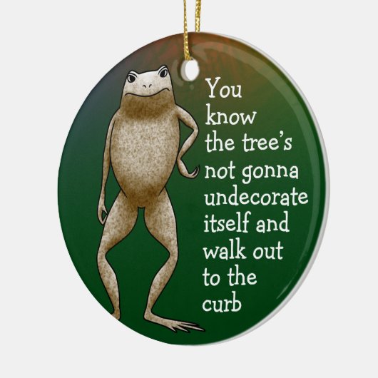 Obadiah Toad Tree Keramisch Ornament (Links)