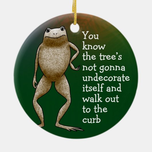 Obadiah Toad Tree Keramisch Ornament (Achterkant)