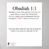 Obadja 1:1 Poster (Voorkant)